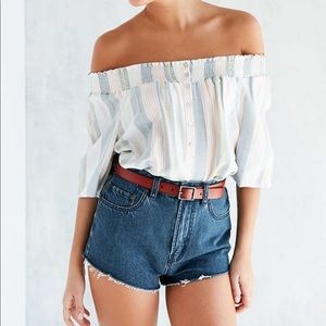 BDG Smocked Off the Shoulder Top
